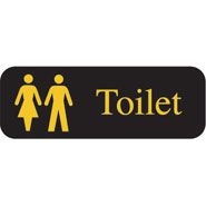 74262 Toilet Sign & Symbol (60mmx170mm)