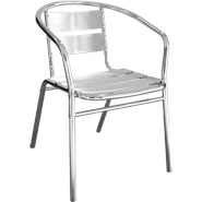 79474 Bolero Stacking Armchair Aluminium (Pack 4)