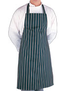 33418 Bib Apron Blue/White Butchers Stripe