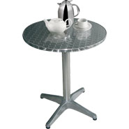 66211 Bolero Round Table with Curved Edge Heavy Duty Base Dia - 60x72cm