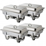 64972 Omega Chafing Dishes Pack of 4 Stainless Steel 9 Litre